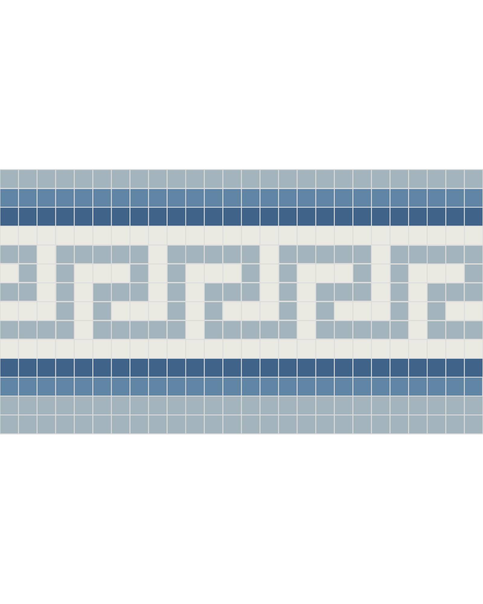 Klinkerfrise - Mosaik Regent Blå