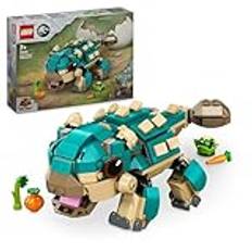 LEGO Jurassic World Baby Bumpy: ankylosaurus Dinosaurieleksak för fans av Camp Cretaceous och barn från 7 år, Roligt byggset med dinosaurier, Present för flickor och pojkar 76962
