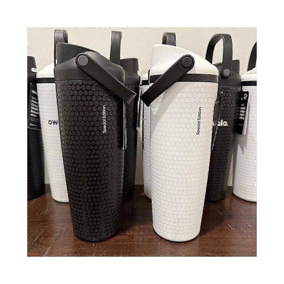 (Vit) Owala Fairways For Days FreeSip Sway Golfvattenflaska 30oz Gåva D vit