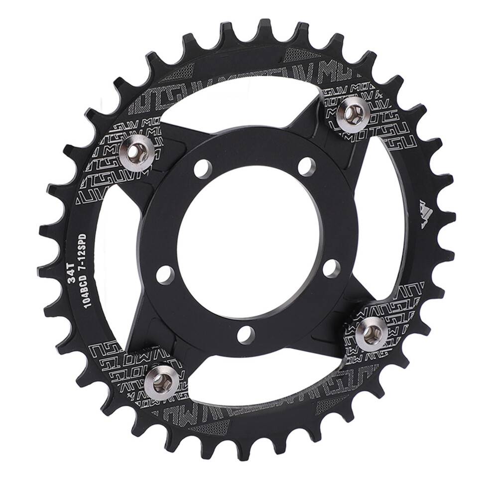 MTB BMX Kædering 104BCD, Rund Oval Smal Bred Enkelt Cykelklinge med Materialer af Høj Kvalitet Letvægtsdesign CNC-bearbejdning Integreret til 8