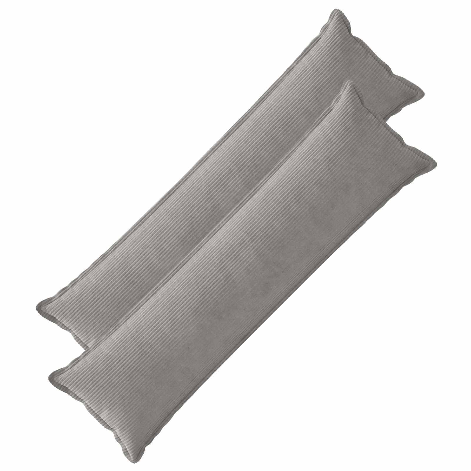 vidaXL Kuddöverdrag 2 st HOUTEN Ljusgrå 40 x 145 cm manchester