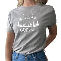 God Jul T-shirt - Grå / XS