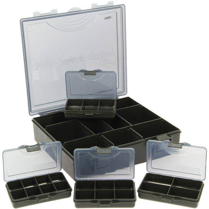 Ngt Deluxe Tackle Box & Four Boxes Small, Black