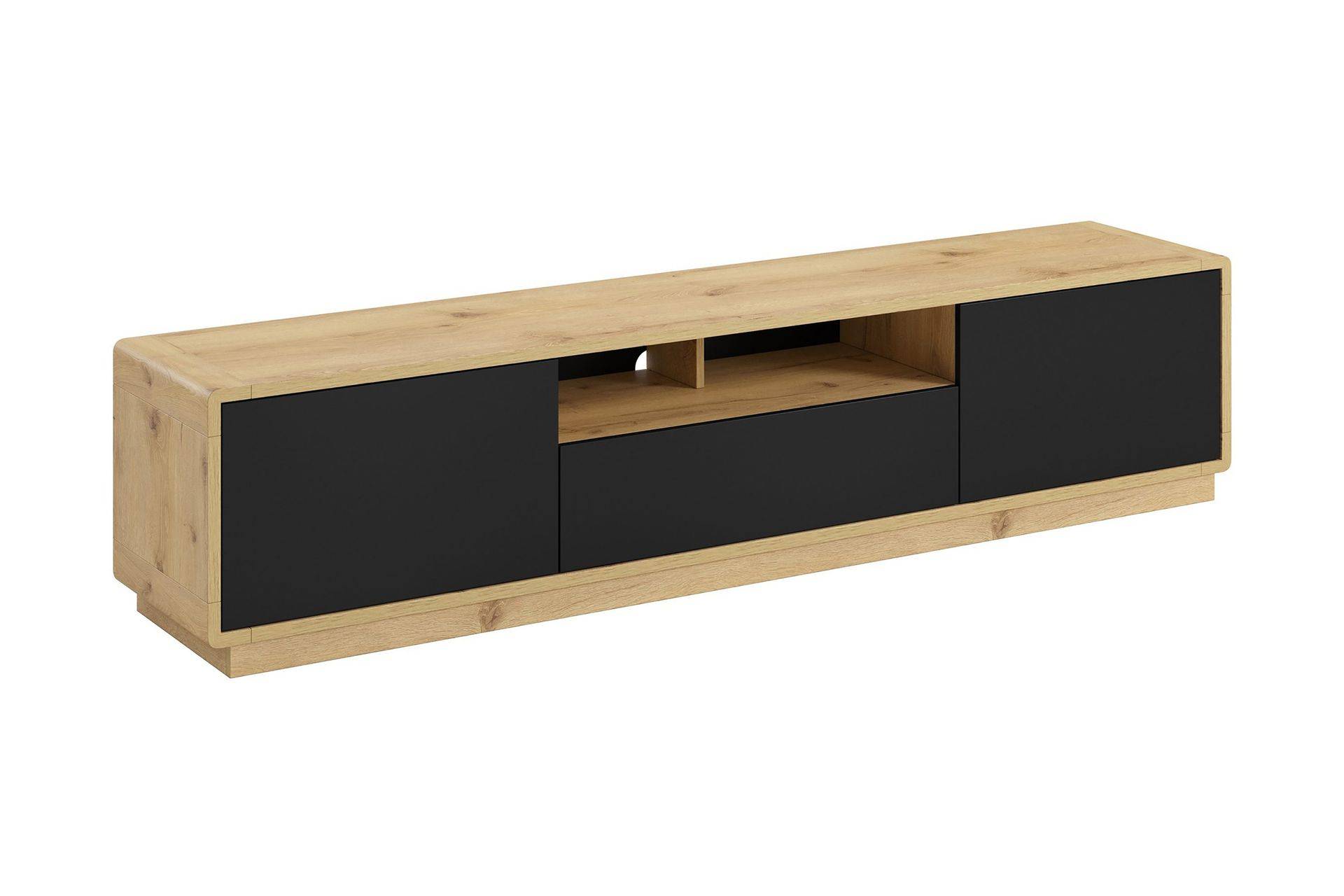 Louetta Tv-bänk 200 cm - Brun/Svart TV bänk & mediabänk Brun,Svart Trä
