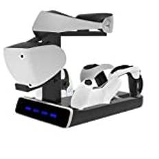 Onseuk Compatible with PSVR2 Handle Charging Storage Stand PS VR2 Headset Bracket for PS VR2 Controller Move Showcase VR Accessories