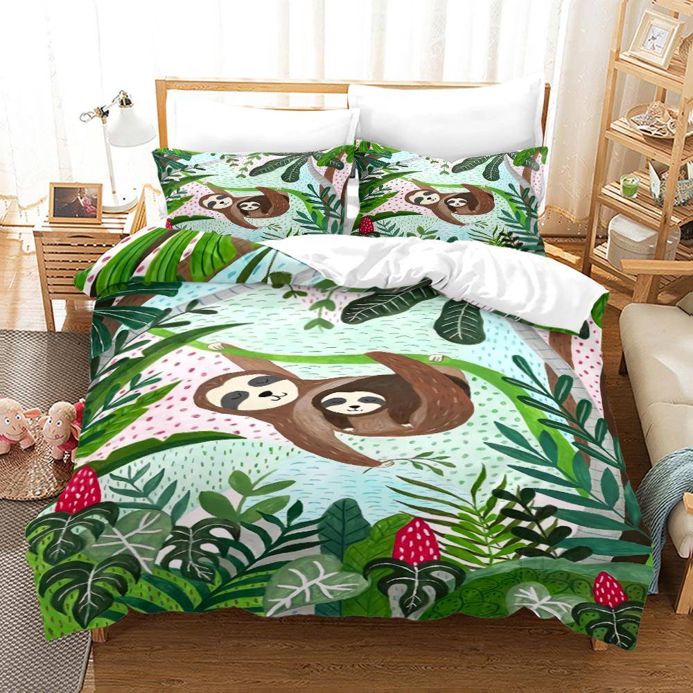 Sengångare påslakan set DJ Sengångare Porträtt Med Hörlurar Rolig Karaktär Cool Leende 3-delat Polyester Sängkläder Set King Queen EU single(135x200cm)