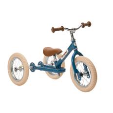 Trybike balancecykel, trehjulet + tohjulet vintage blå