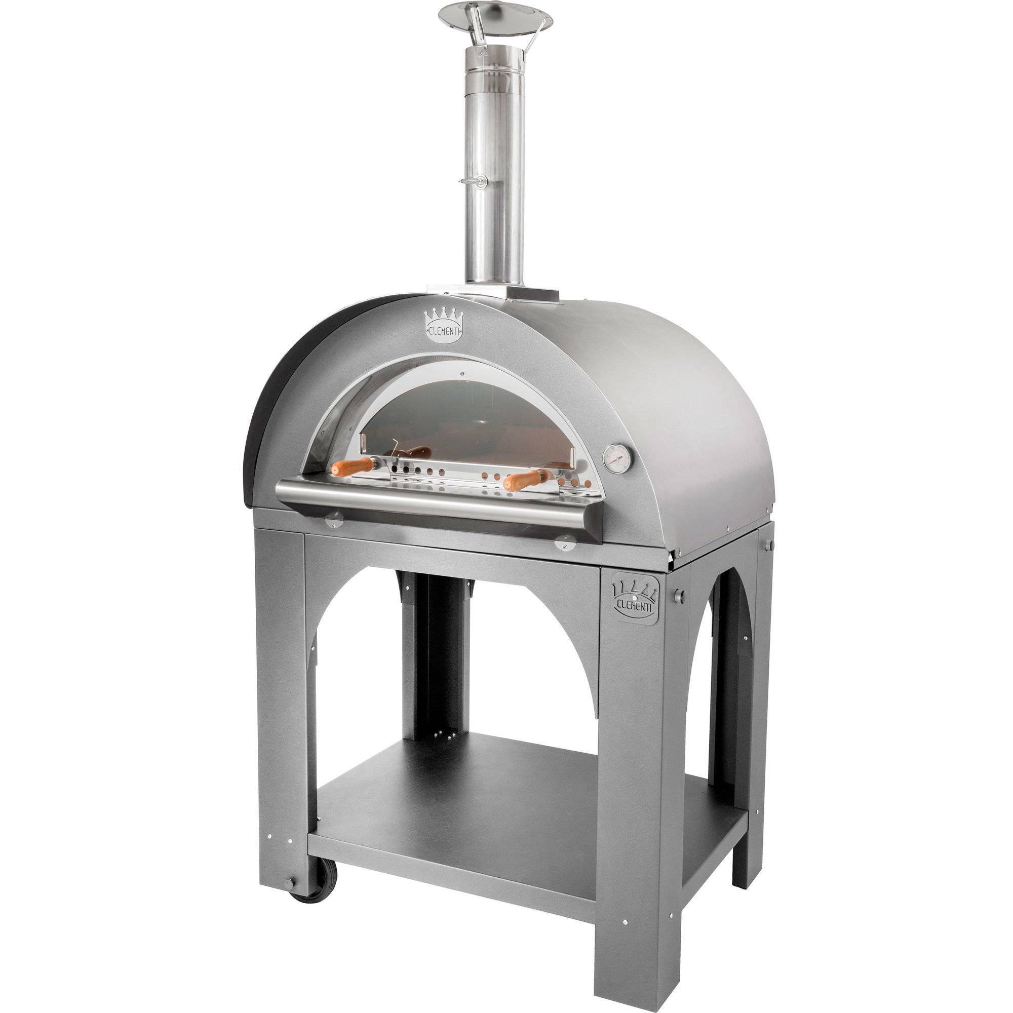 Clementi forni Vedeldad Pizzaugn 60x60 cm. Rostfritt stål