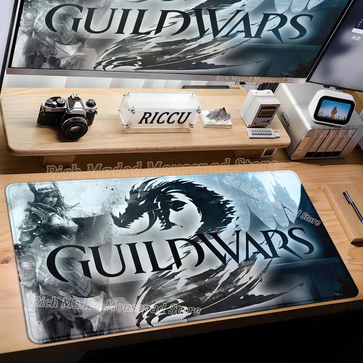 Spelbordmatta Guild Wars 2 Musmatta Bärbar Dator Spelmusmatta Spelare Tangentbord Utökad Musmatta PC-tillbehör Stor Matta