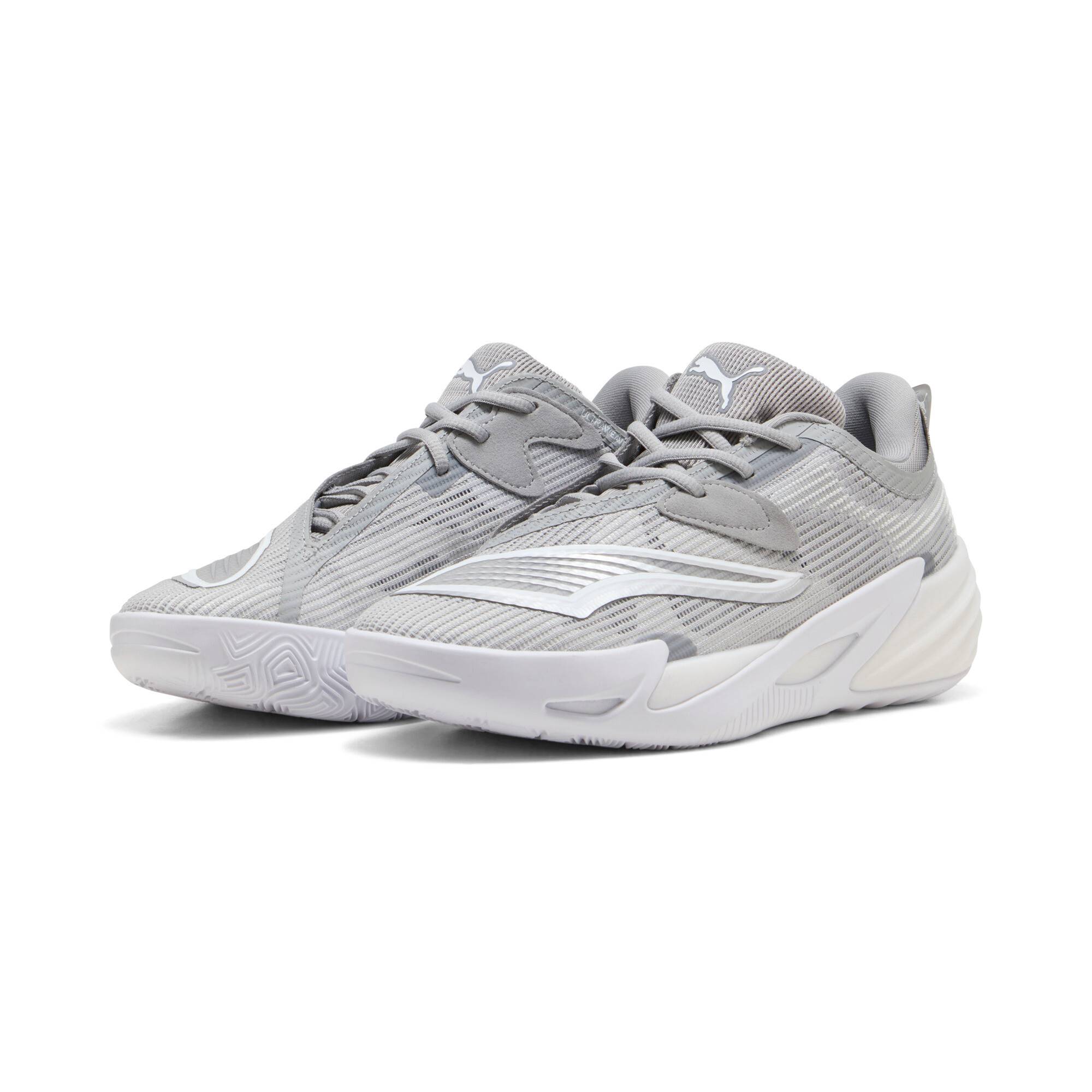 PUMA All-Pro NITRO™ 2 Core Basketball Shoes Unisex, Sport, Gray Echo/White/Silver, 42