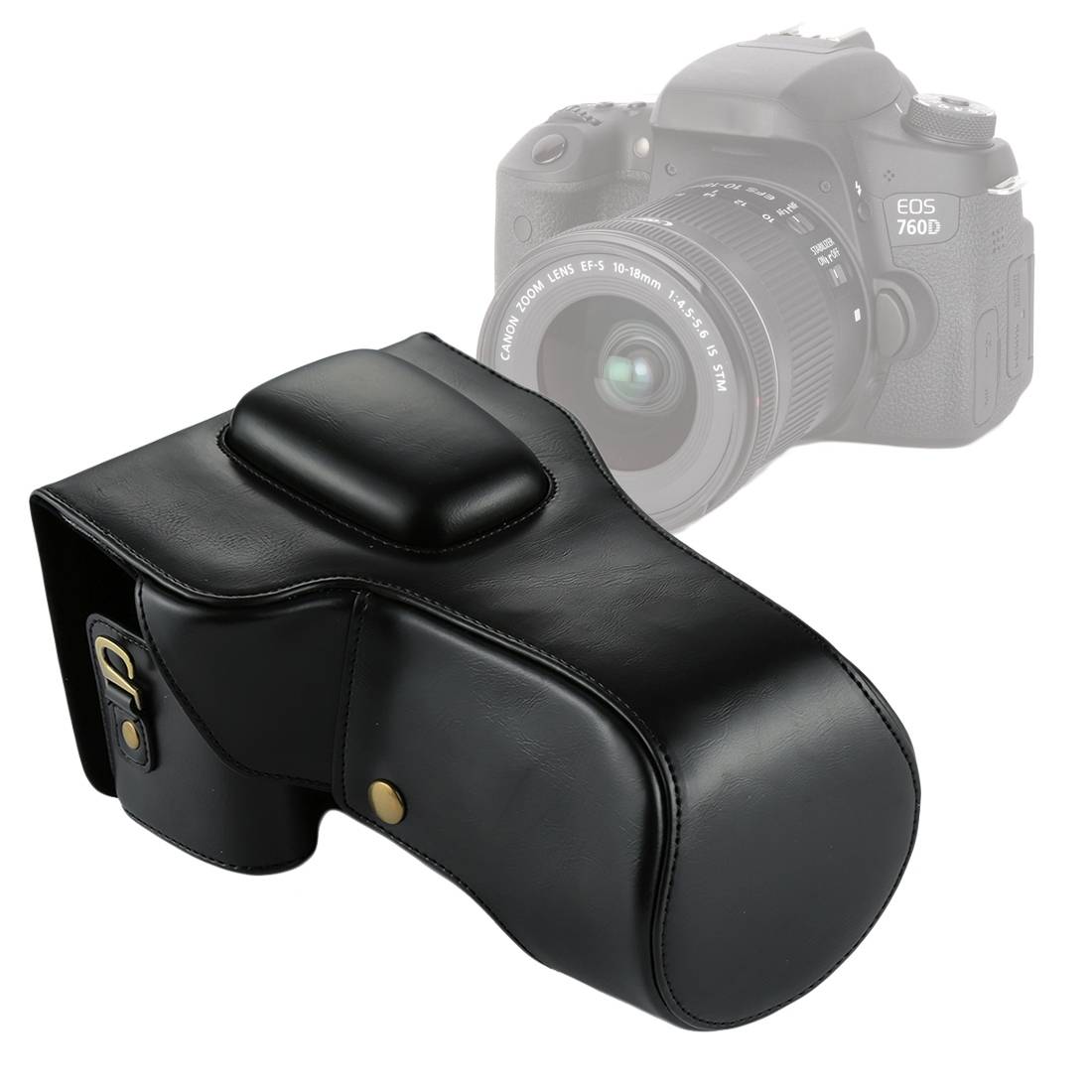 Kameraväska för Canon EOS 760D/750D med 18-135mm objektiv (Svart)