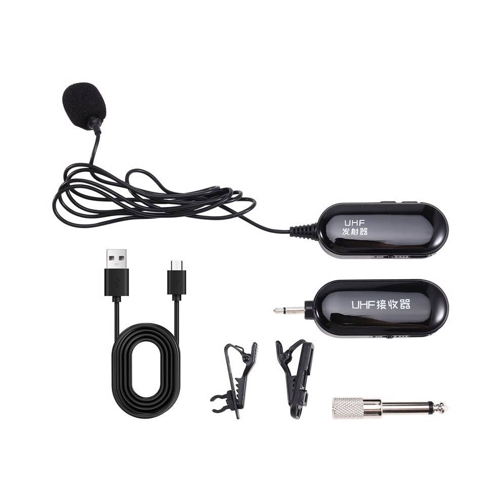 Wireless Lavalier Microphone for Mobile Phone Live Streaming, Computer, SLR Camera Recording, Collar Microphone