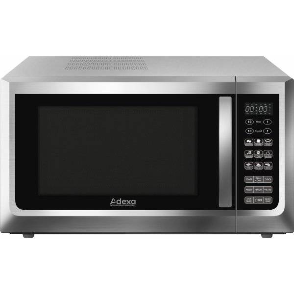 Professionell Mikrovågsugn 38 liter Rostfritt stål Grill 1500W Digital | Adexa D100N38