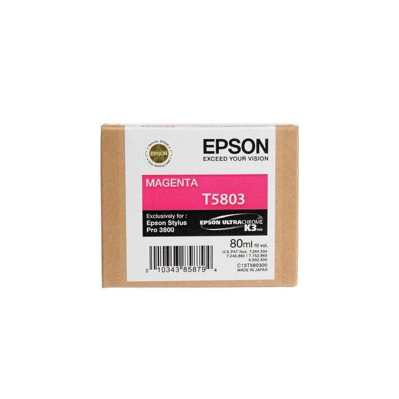 EPSON T5803 MAGENTA 80ML 3800 UDLØBET -30%
