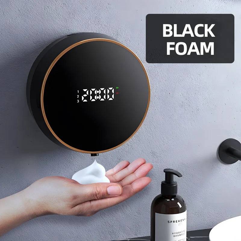 300ML Automatic Soap Dispenser Touchless Infrared Hand Washing Machine - Black-Foam