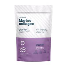 Reines Meereskollagenpulver mit Hyaluronsäure, Vitamin C, Biotin, Zink | Kollagen Hydrolysat-Peptide | Aminosäuren für Haut, Haare, Nägel, Sehnen, Bänder | Waldfruchtgeschmack, 348g | 60 Dosen