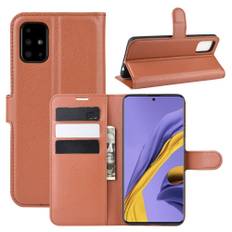 Samsung Galaxy A51 - Læder cover / pung - Brun
