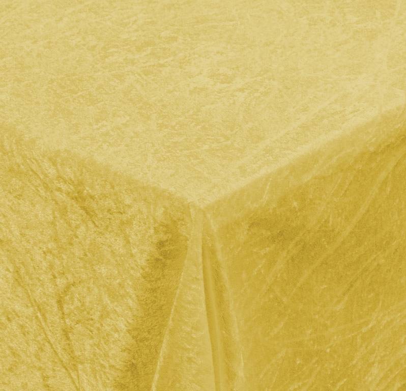 Velourduk - 15 meter - Gul - Krossad velour - Förpackning om 15 meter