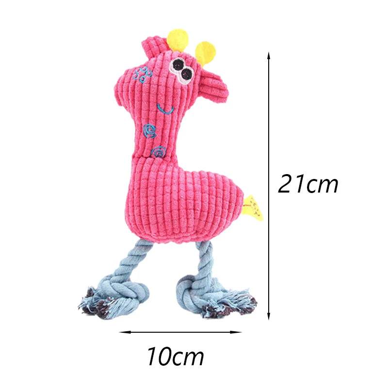 Animal Shaped Squeaky Fleece Chew Toy for Small Dogs - Rose Chick / As the pictures / SPC (As the pictures)