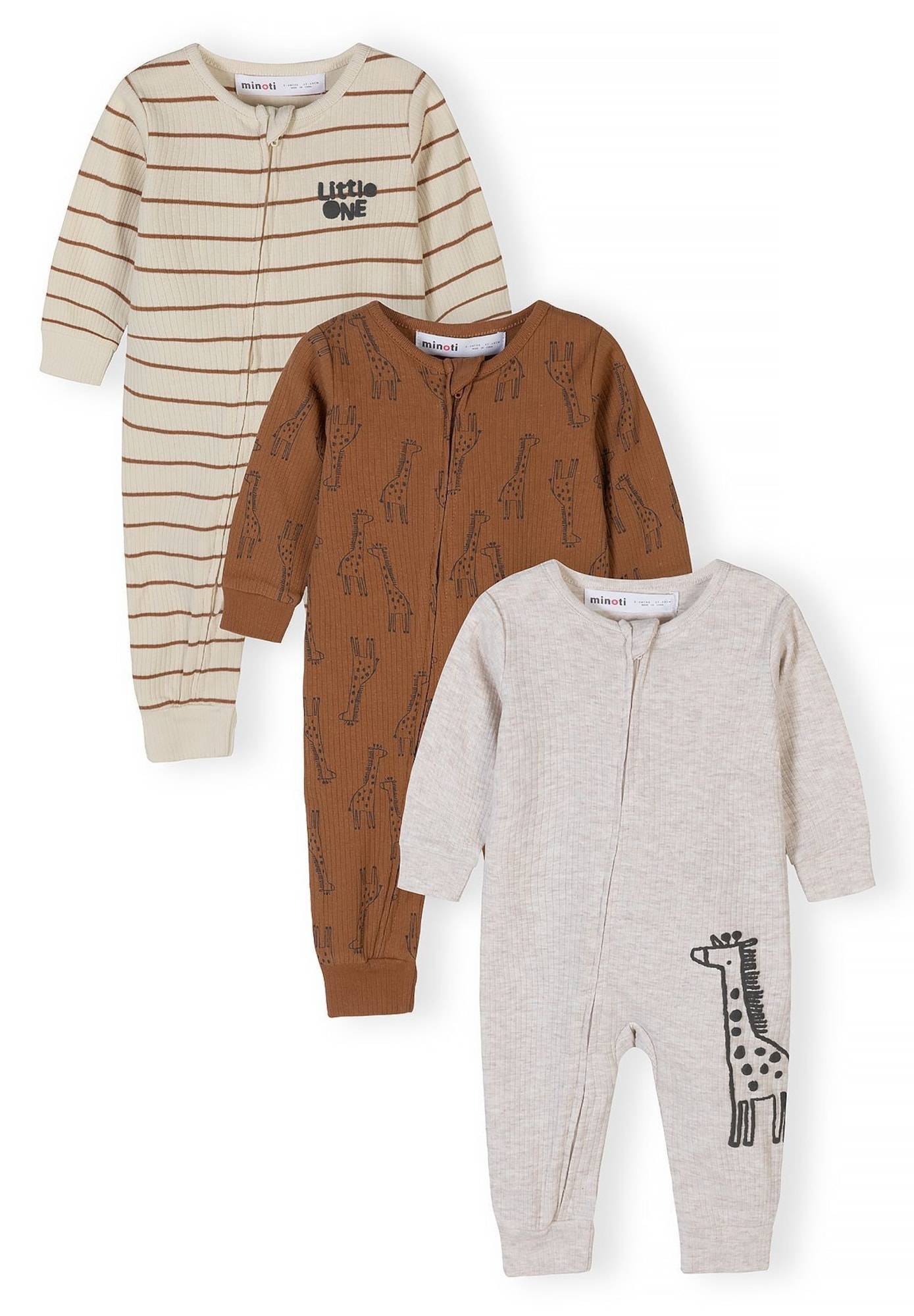 MINOTI Sparkedragt/Body  beige / brun / lysegrå / sort