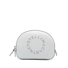 Stella McCartney - sminkväska med perforerad logotyp - dam - polyuretan - one size - Blå