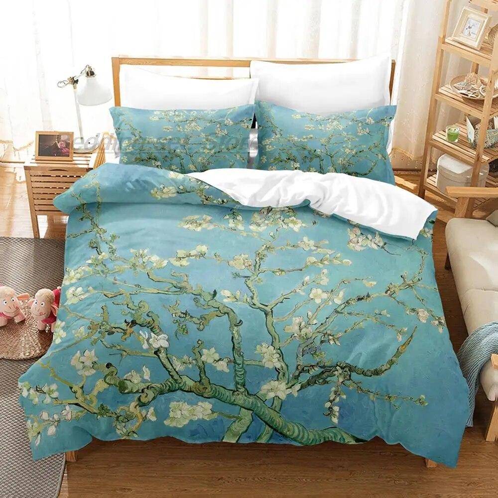 Van Gogh Bäddset Enkel Twin Full Queen King Size Sängset Aldult Kid Sovrum Påslakan Set 3D retro classic 2022