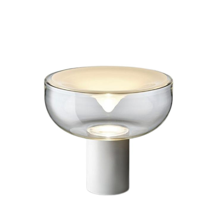 Aella Mini T 30 Bordlampe - Transparent / Mat Hvid - 3000K - Leucos