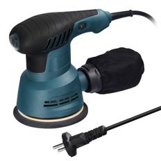 300W handhållen elektrisk excenterslip 5 tum 125 mm slipplatta Elektrisk slipmaskin Träbearbetning EU Plug