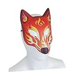 FOYTOKI Räv Mask Anime Mask Varulvsmasker Cosplay Kattmasker Anime Cosplay Masker Pälsdjursmasker Anime Wolf Masker Halvansikte Kattmasker Skalle Kostym Masker Demon Mask Halloween Kläder