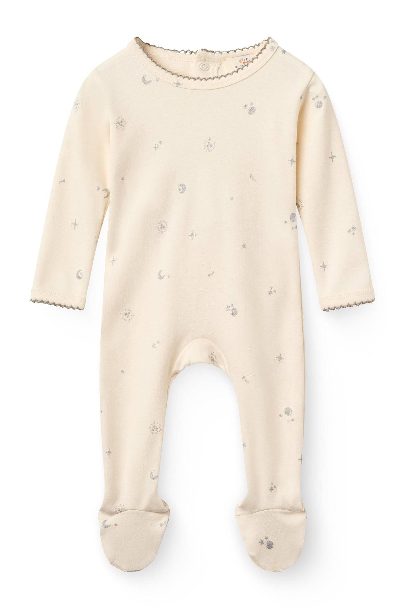 Heldragt m. Fødder - White Aop - White Aop / 80