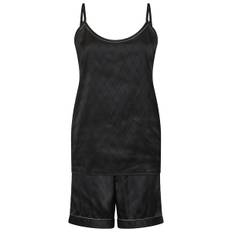 Hype The Detail Satin Short Set pyjamas, svart, Storlek: S, Kvinnor
