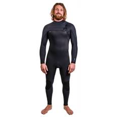 O'Neill Mens HyperFreak 3/2+mm Chest Zip GBS Wetsuit - Black