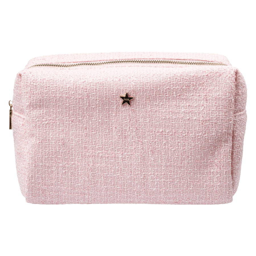 DARK Tweed Make-Up Pouch Large Cotton Candy