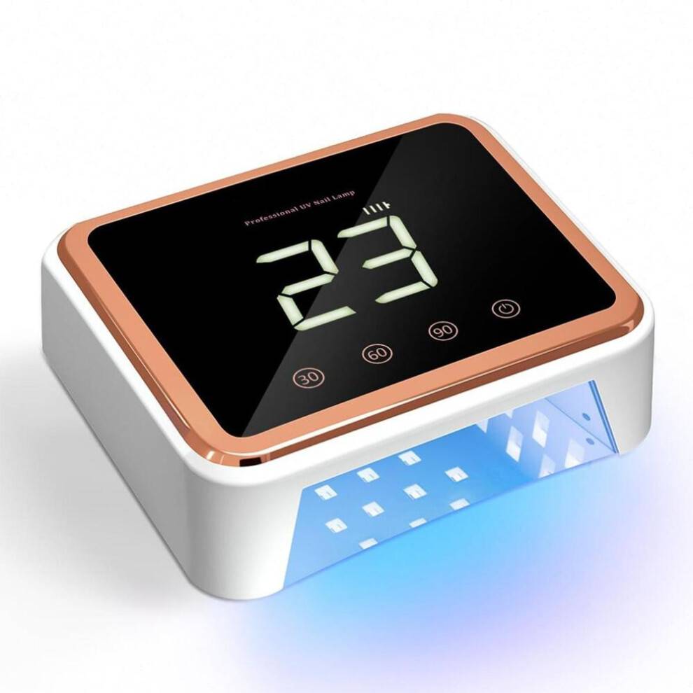 Ledningsfri UV/LED neglelampe med batteri – professionel negletørrer til gellack med LCD-skærm