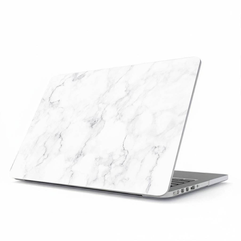 Klistermærke - Macbook Cover - Hvid Marmor