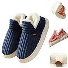 new Original boutique warm slippers, comfortable women's slippers, men's and women's slippers, winter non slip slippers, winter indoor slippers (blue,36)