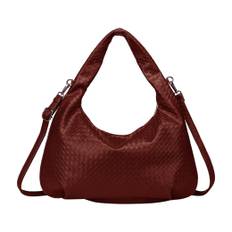 Noella - Peony Hobo Bag - Dark Red