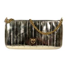 PINKO, Taske, Dame, Gul, ONE SIZE, Uld, Anguilla Laminata Flat Taske