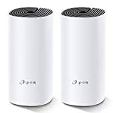 TP-Link Deco M4 Mesh System (2-pack), AC1200 Dual Band Router (räckvidd upp till 260 m², perfekt för stora hus med flera enheter) Vit