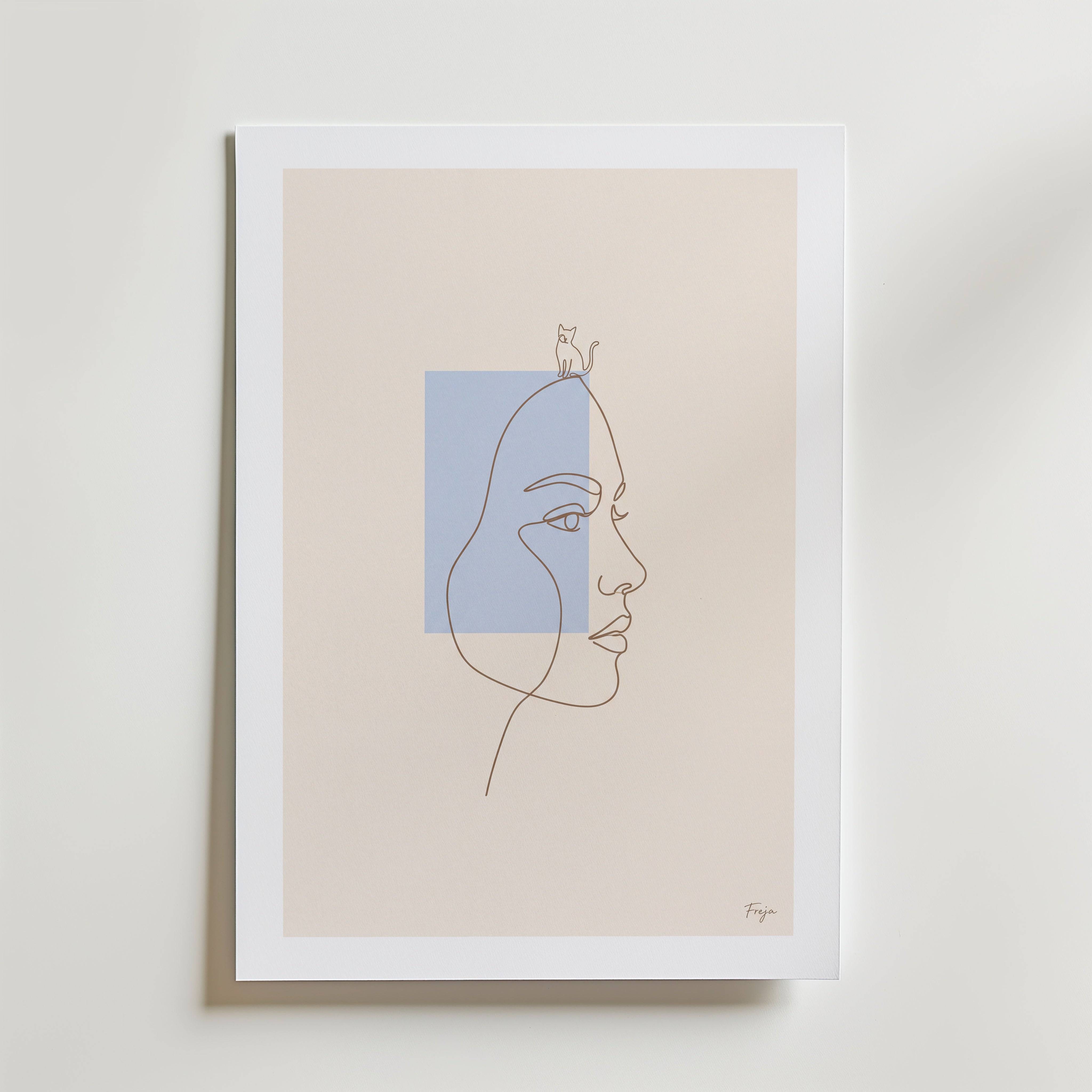 Freja Lund Profil - Premium Canvas 21x30 cm Med passepartout