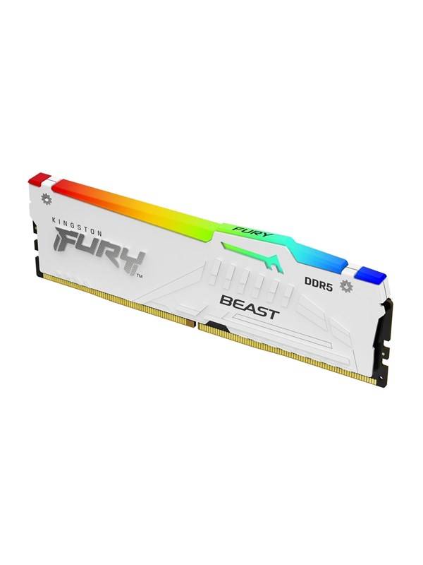 Kingston FURY Beast RGB DDR5-6000 - 16GB - CL36 - Single Channel (1 pcs) - AMD EXPO - Vit med RGB