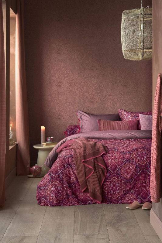 Luksus Flonel Sengetøj fra PIP STUDIO - IL MOSAICO DARK RED 200
