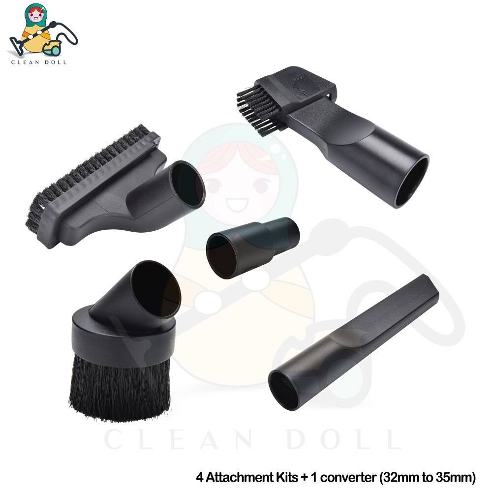 Ren docka 4- delar miniverktyg munstyckssatser för karcher mv2 a2004 a2024 wd2 wd3 wd3p ds 5500 dammsugare (32/35mm diameter)