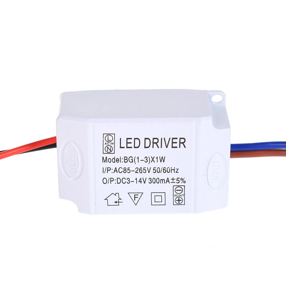 1x ac 85v-265v till dc 3v-14v led elektronisk transformator strömförsörjning 3 x 1w led försörjningsdrivenhet belysningstransformatorer