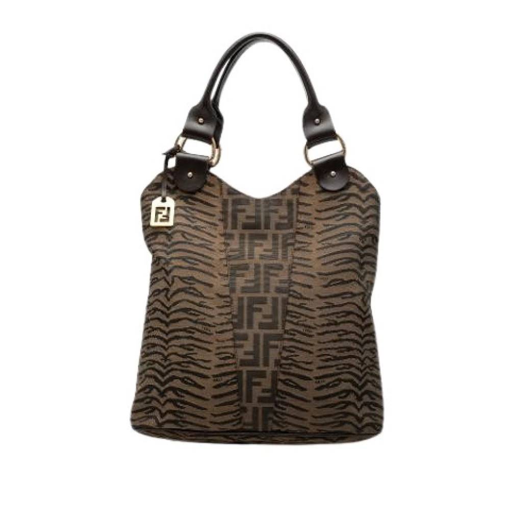 Fendi Vintage Pre-owned Canvas Tote - Vintage - Dame - Brun - ONE SIZE - Læder