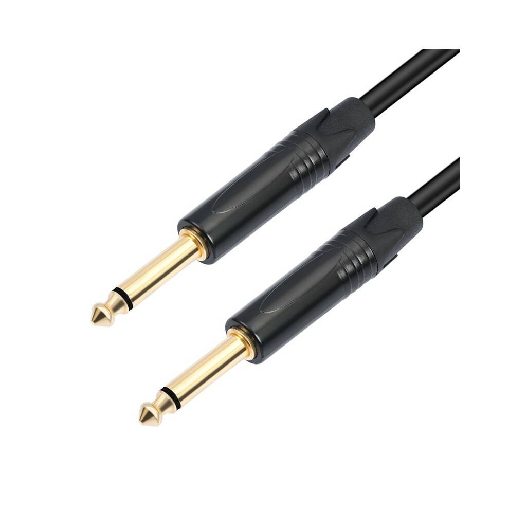 6.35mm 1/4 Guitar Cable Male to Male TS/TRS Balanced Stereo Audio Cable for Electric Guitar Bass Amp Mixer Speaker 100cm