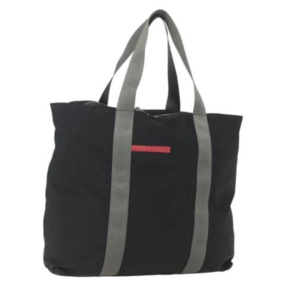 Prada Vintage Pre-owned Nylon Vintage Tote Bag - Vintage - Dame - Sort - ONE SIZE - Nylon