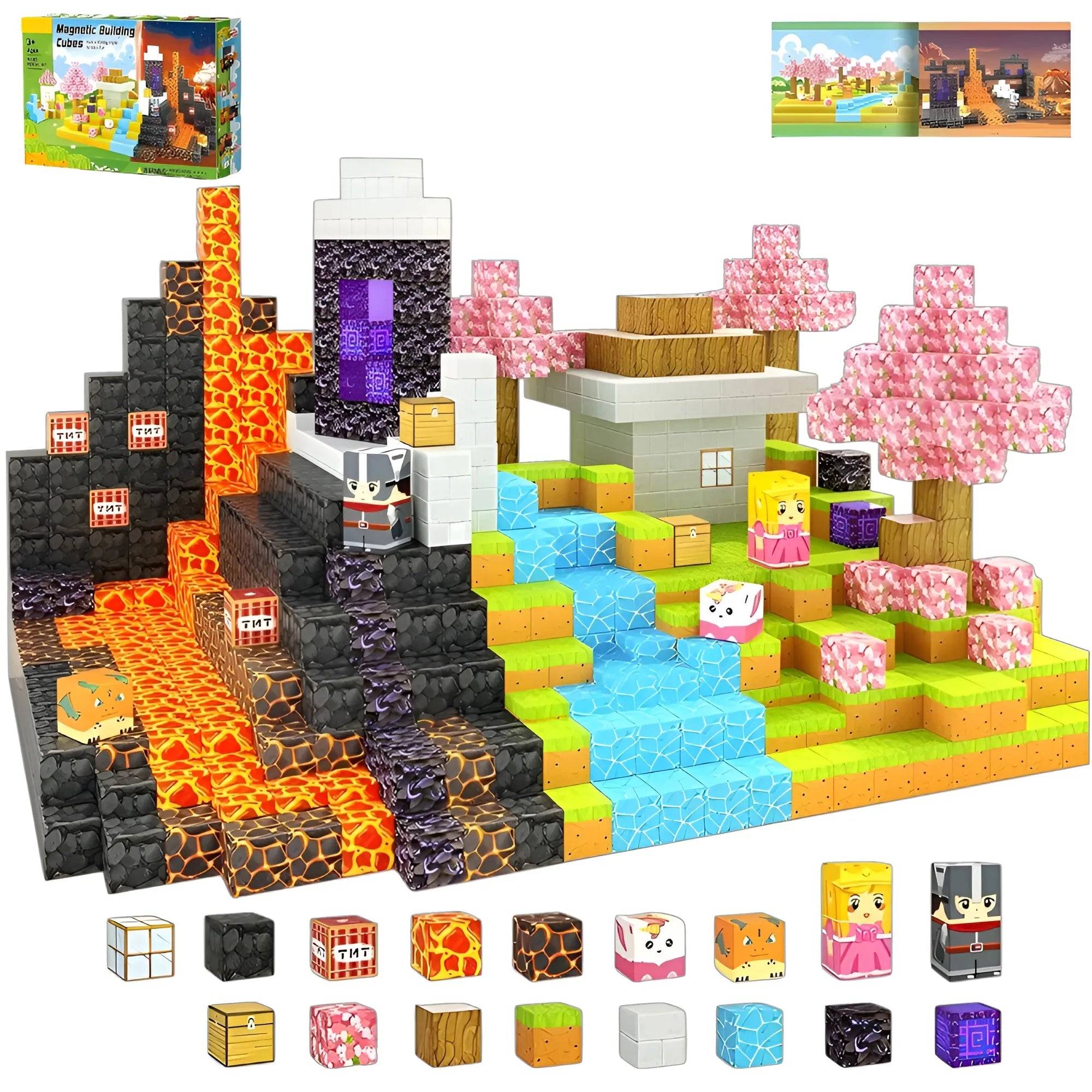 Magnetic Building Blocks 84 PCS | 2cm/0.8" | Magnet Toys for Kids | Magnetic Building Blocks Cubes | Stacking Magnets | Magic Portal