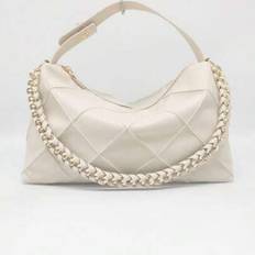 Casual handväska i mjuk konstläder för kvinnor, lämplig för pendling och daglig användning - Beige (Medium)