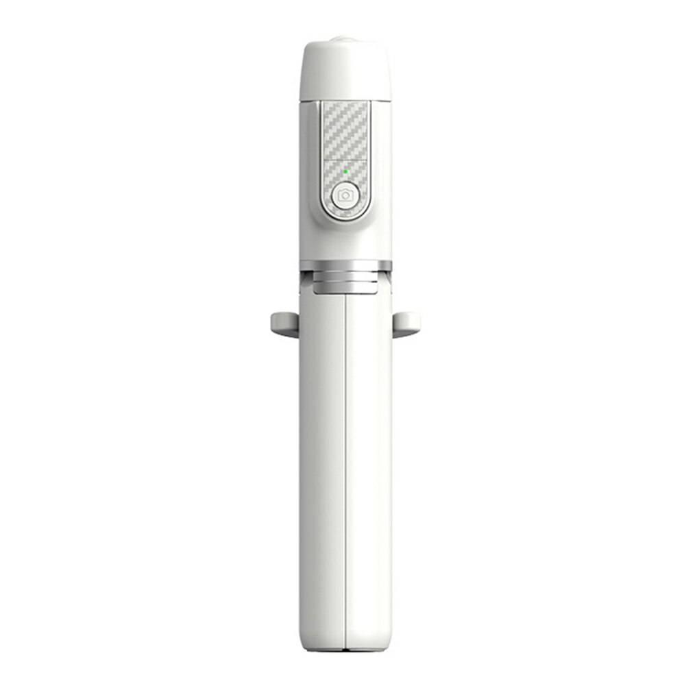 Stativ monopod selfie stick bluetooth med knapp selfie stick för samsung note 8 9 s9 selfie stick för iphone 6 7 8 plus - Vit